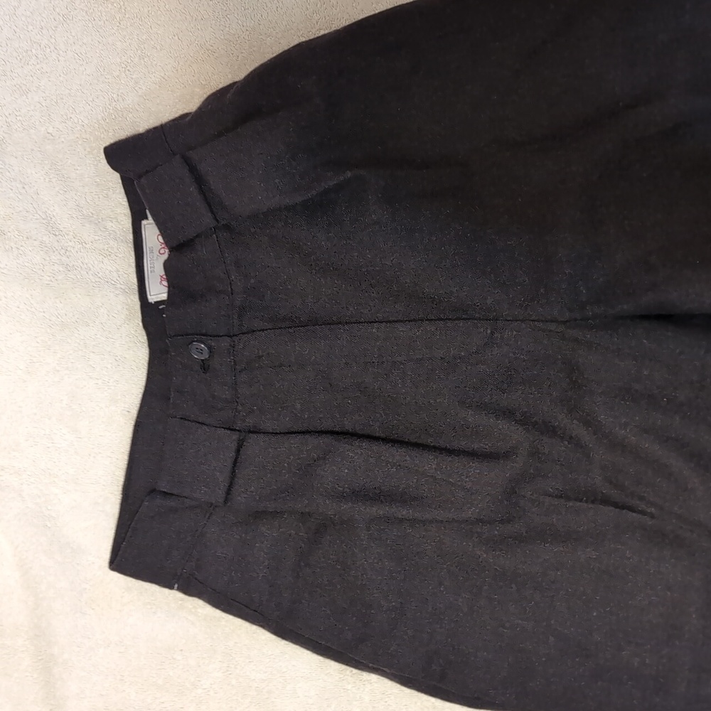Charcoal grey cropped Wool Pants Designs By Derek Martin